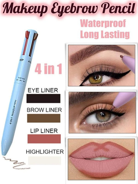 Multi-effect 4 In 1 Eyeliner Eyebrow Pencil (random Color) - My Store